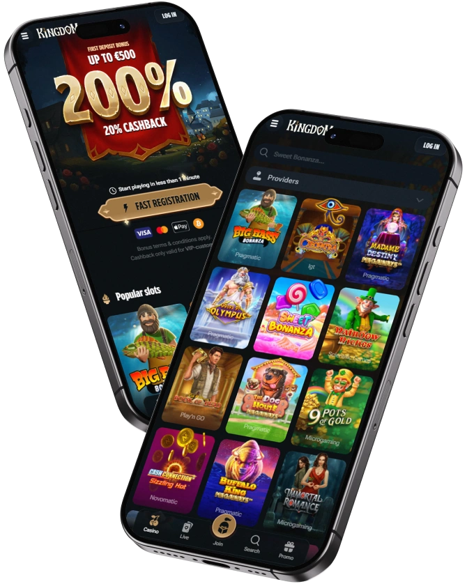 Kingdom Casino App für Mobilgeräte.